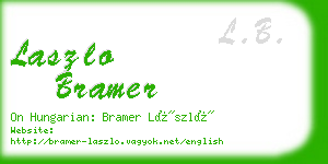 laszlo bramer business card